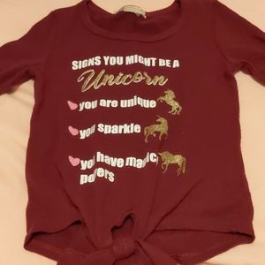 Maroon long sleeve top